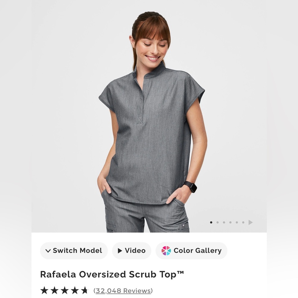 Figs Graphite Rafaela Oversized Technical Collection Top